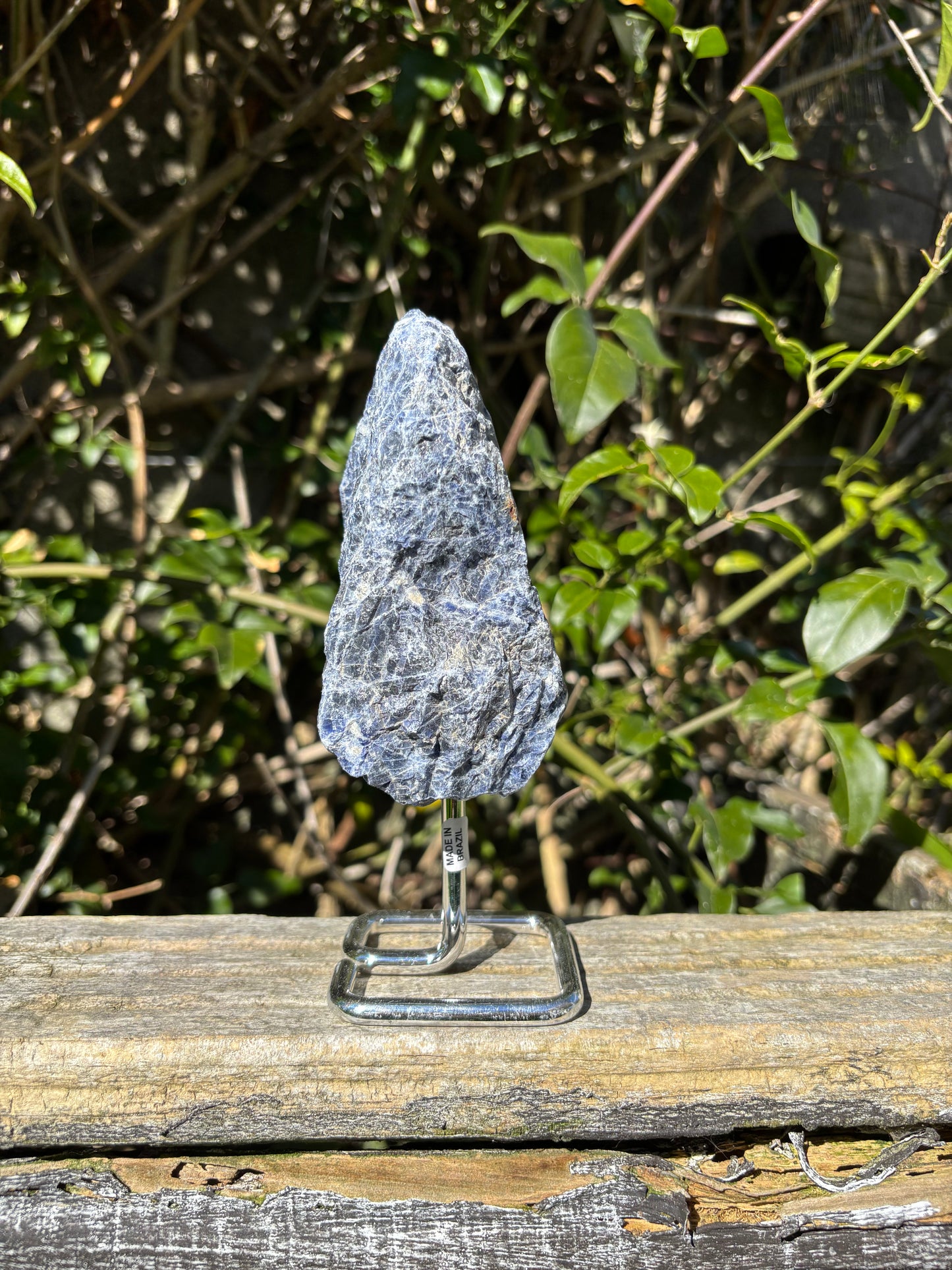 Sodalite Rough On Metal Stand A