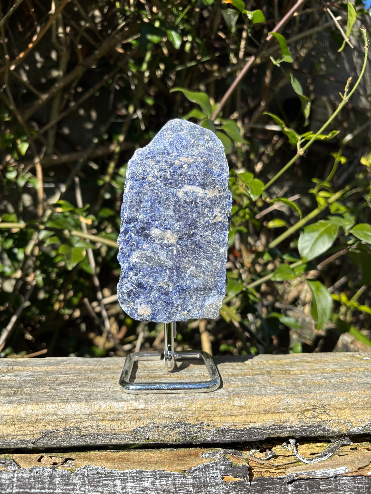 Sodalite Rough On Metal Stand B