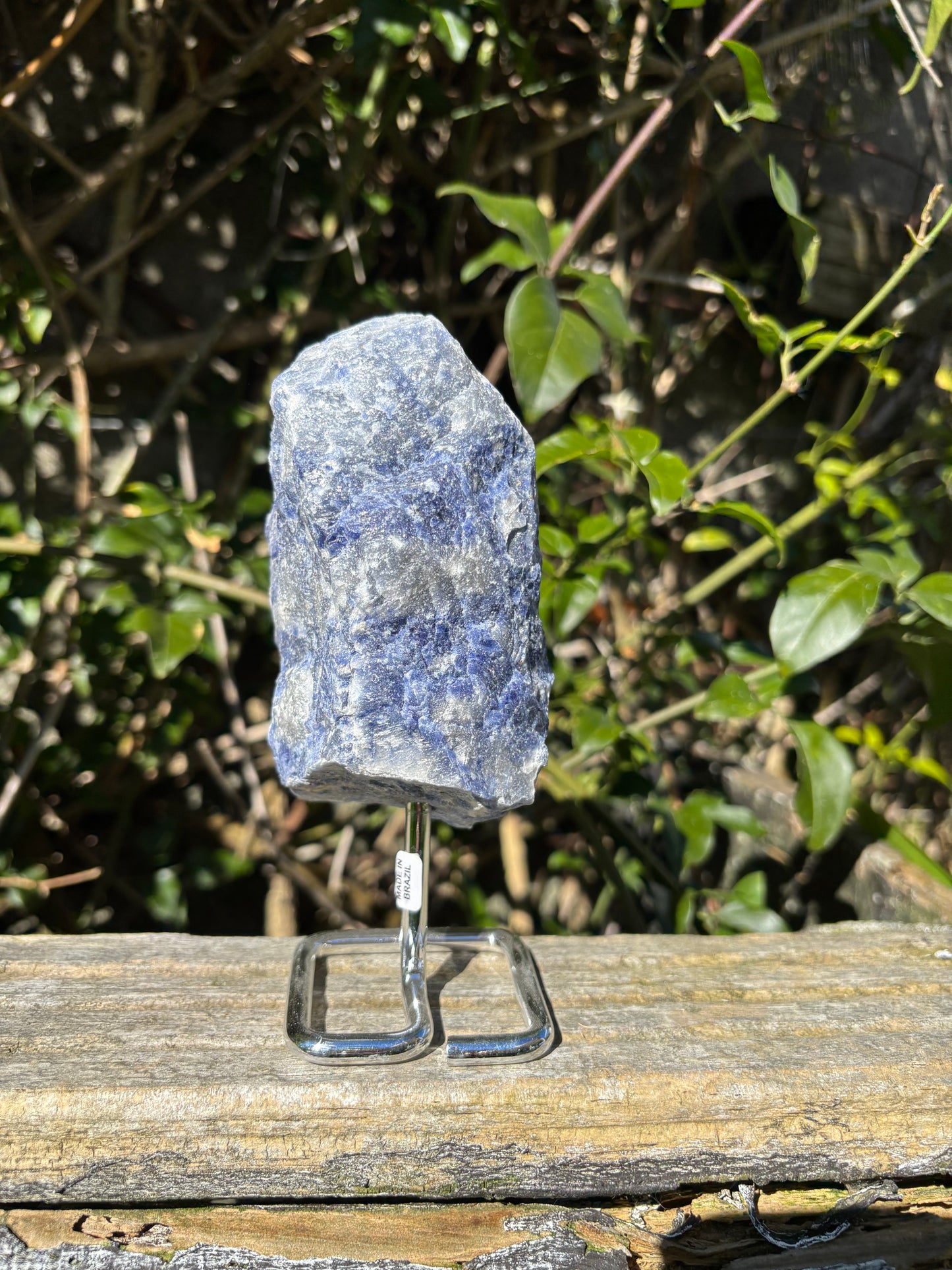 Sodalite Rough On Metal Stand B
