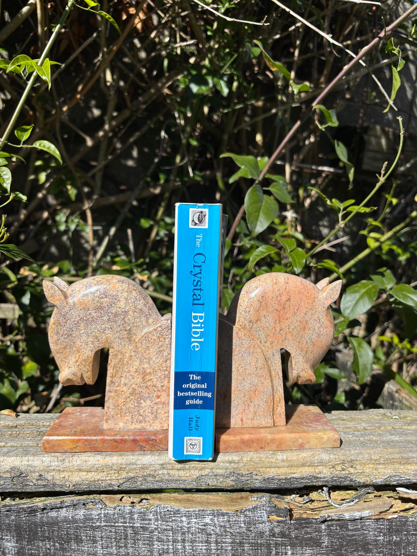 Horse Soapstone Bookends A