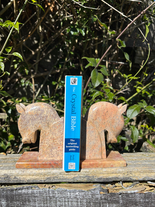Horse Soapstone Bookends A