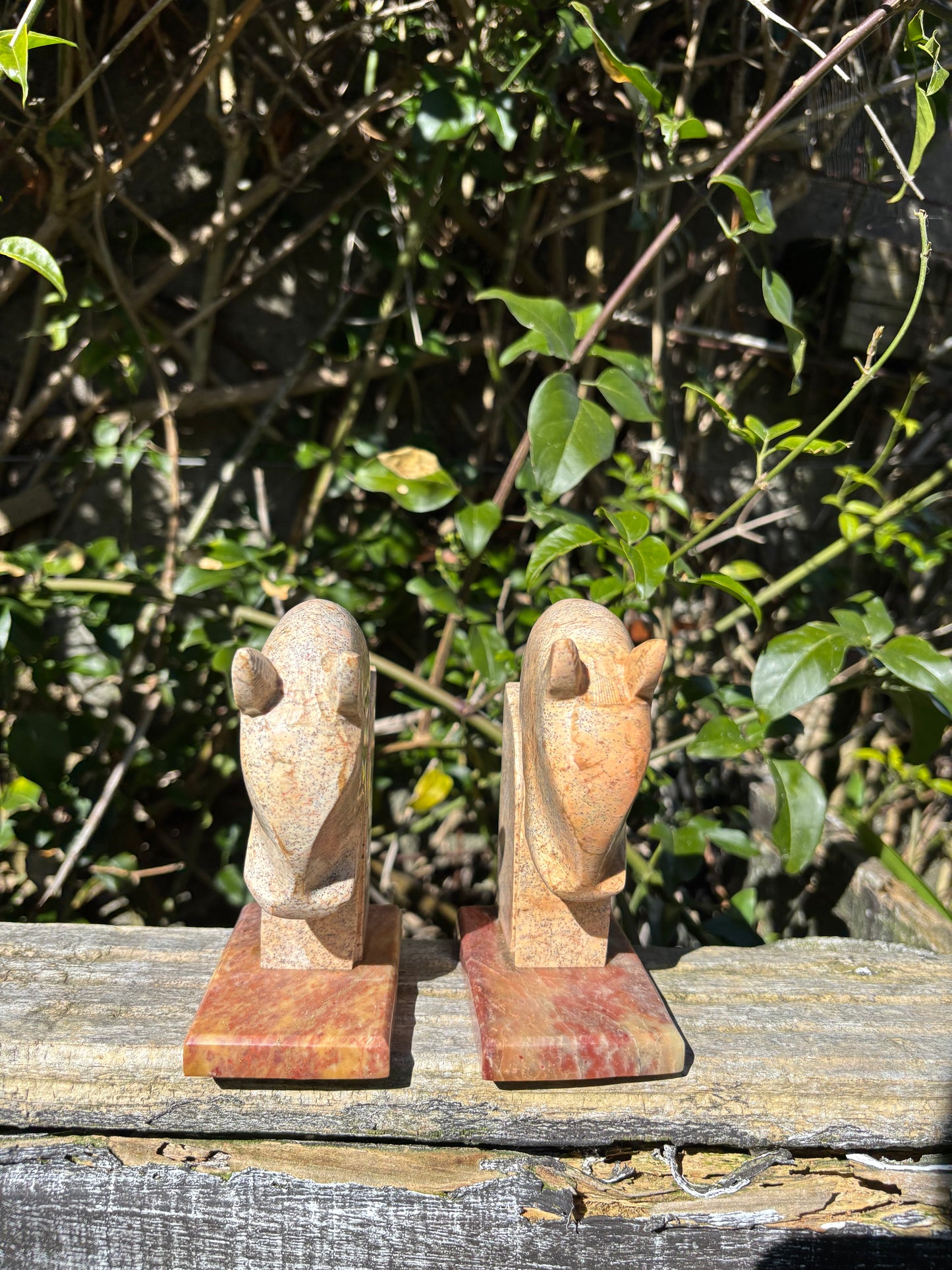 Horse Soapstone Bookends B