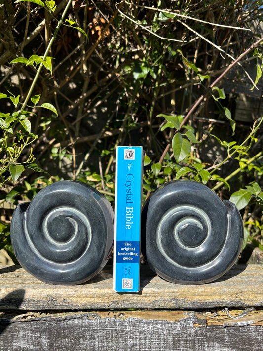 Koru Marble Bookends
