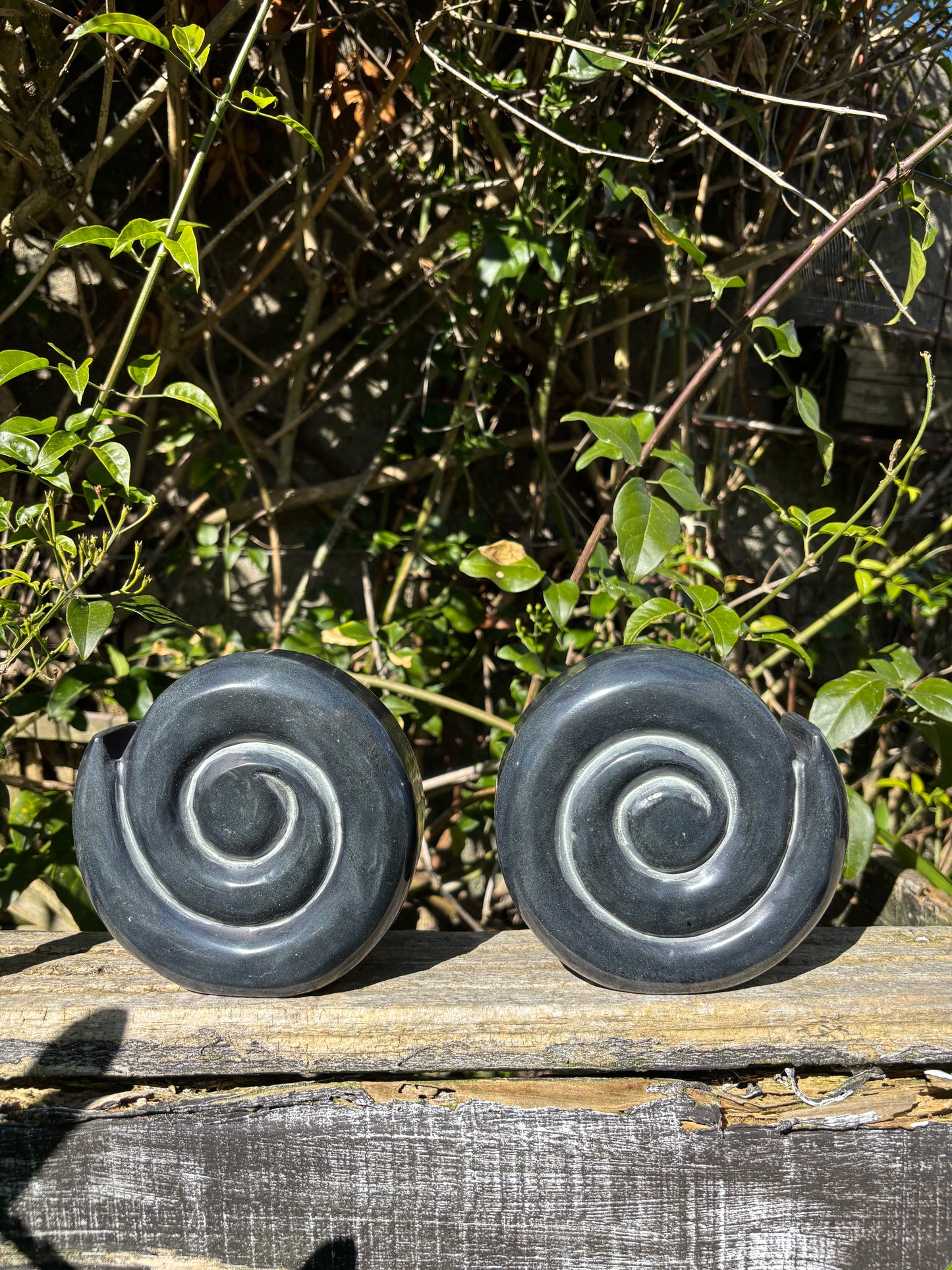 Koru Marble Bookends