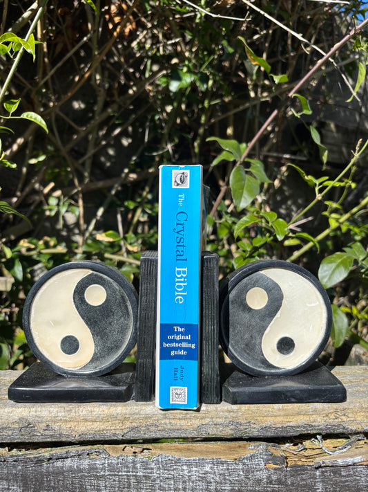 Ying Yang Marble Bookends