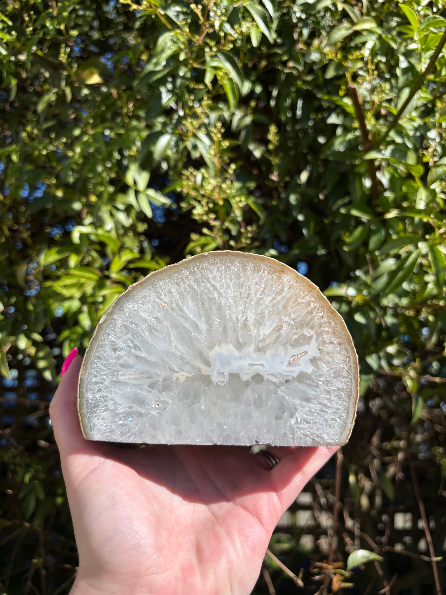 Natural Agate Geode Candle Holder A