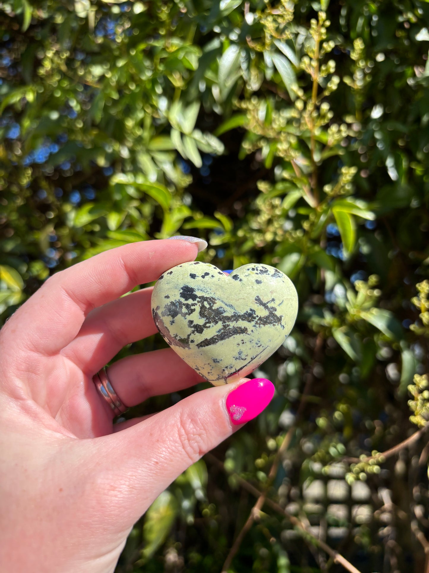 Serpentine & Pyrite Heart B
