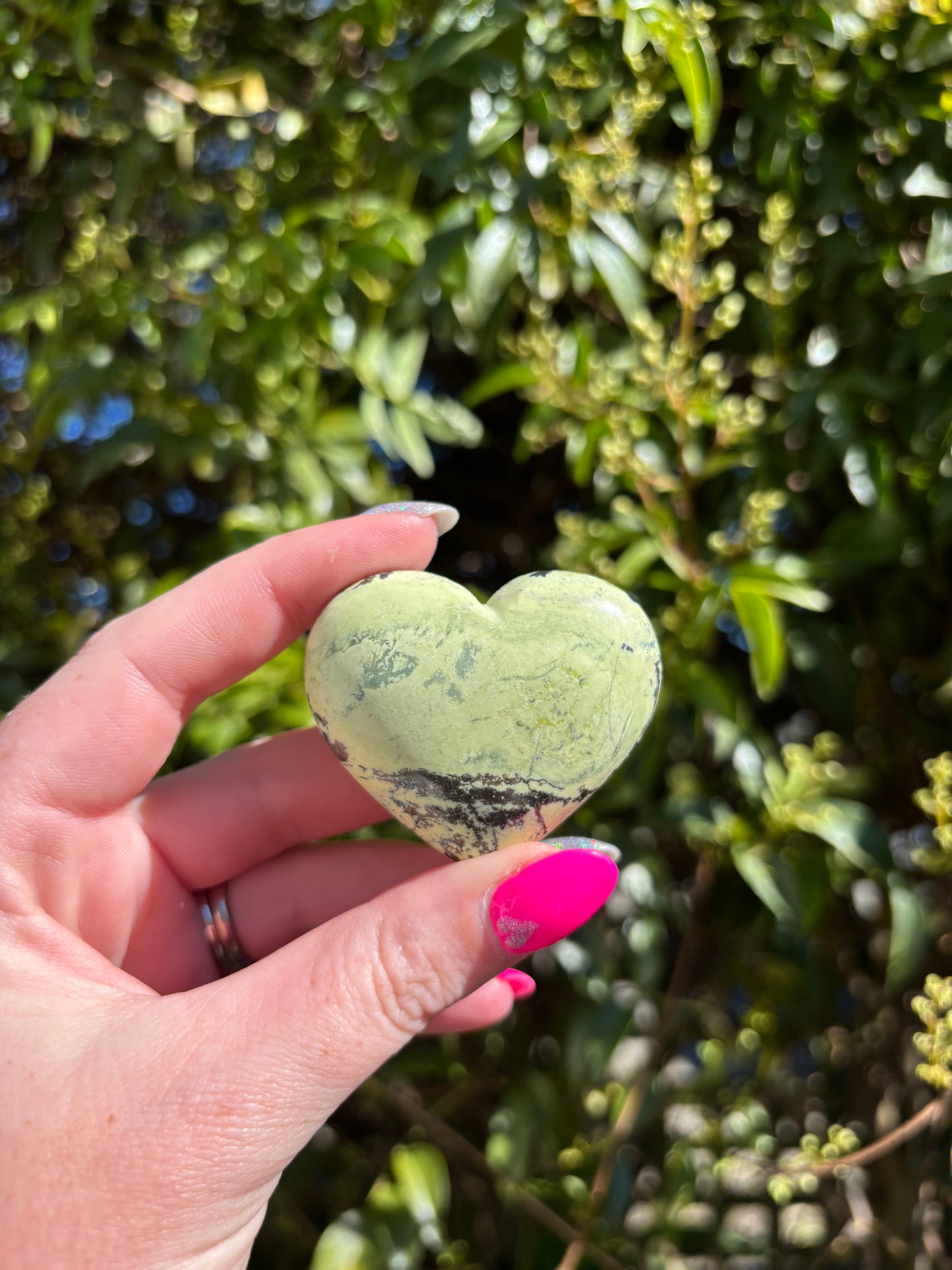 Serpentine & Pyrite Heart B