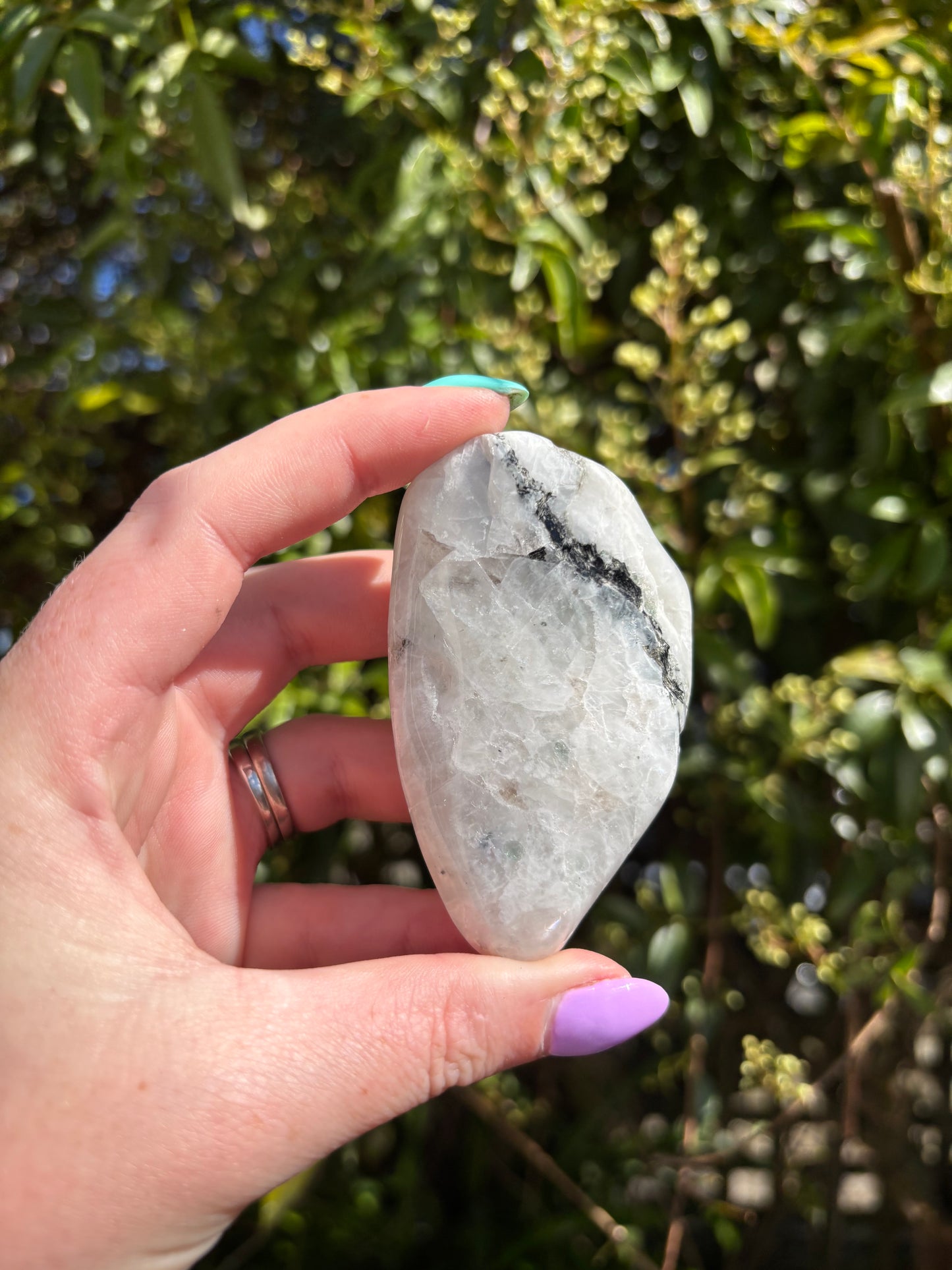 Rainbow Moonstone Xlarge Tumble Stone A