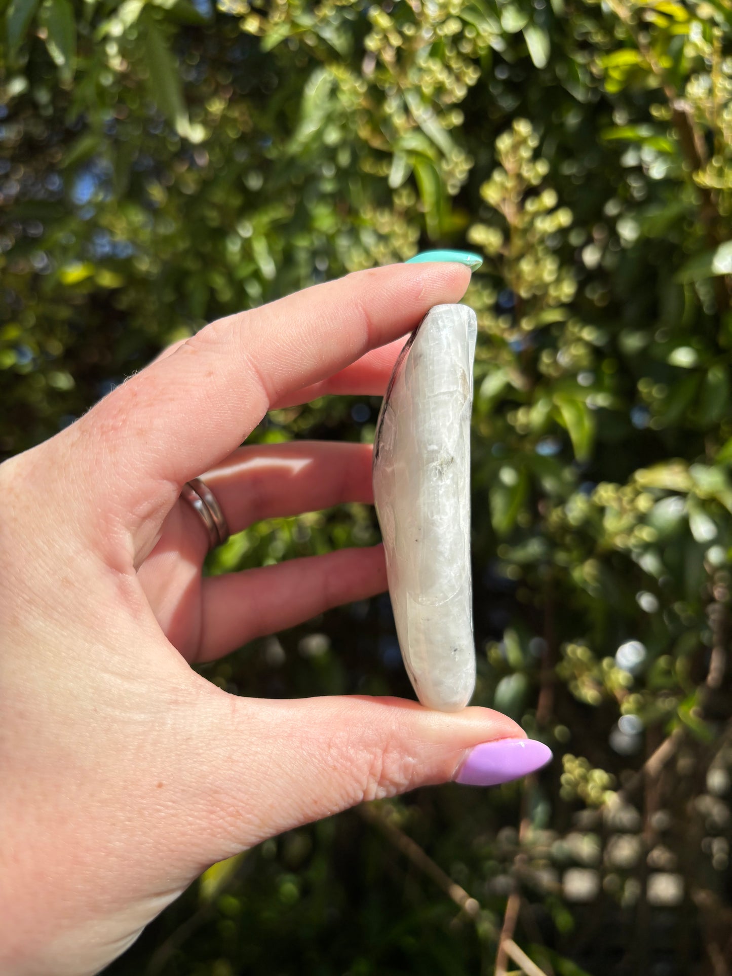 Rainbow Moonstone Xlarge Tumble Stone A