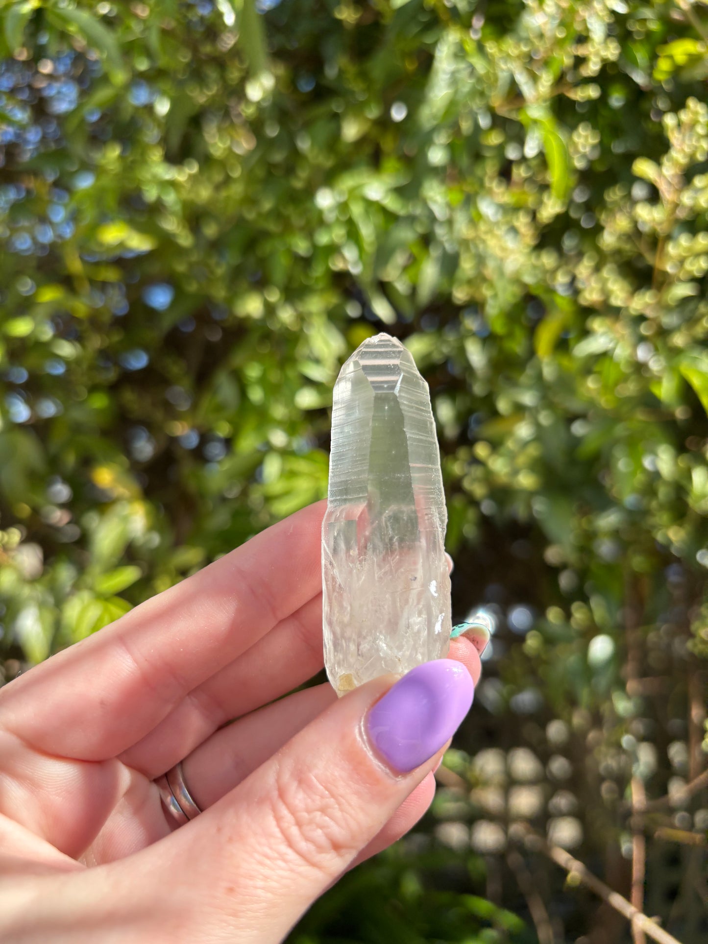Lemurian Quartz Semi Polished Point A