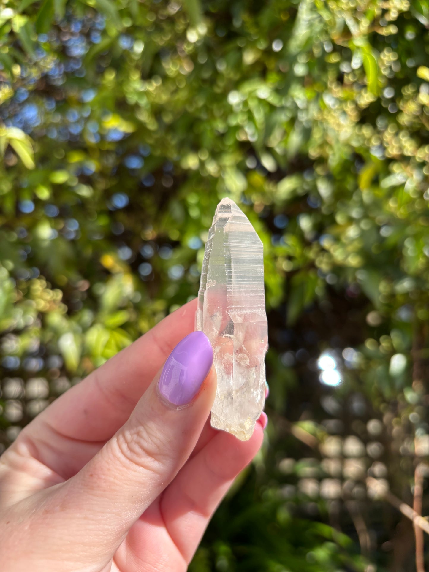 Lemurian Quartz Semi Polished Point A