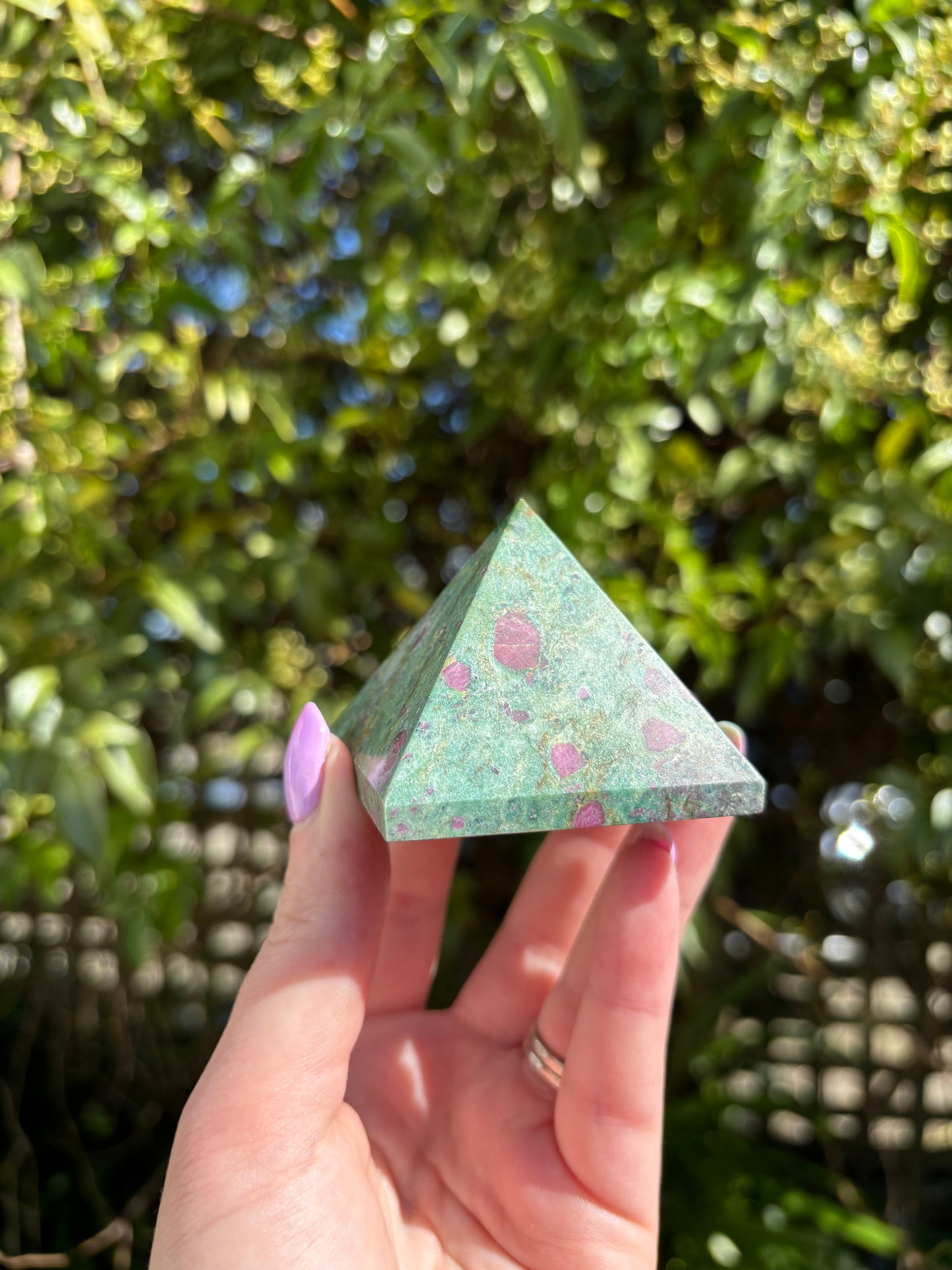 Ruby & Fuchsite Pyramid A