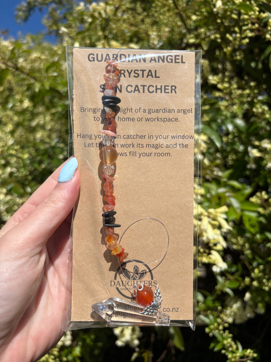 Carnelian & Shungite | Guardian Angel Point Sun Catcher