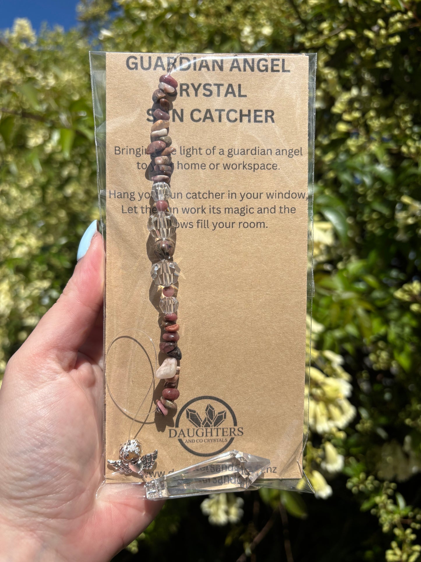 Rhodonite | Guardian Angel Point Sun Catcher