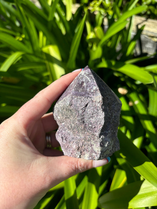 Lepidolite Semi Polished Point A