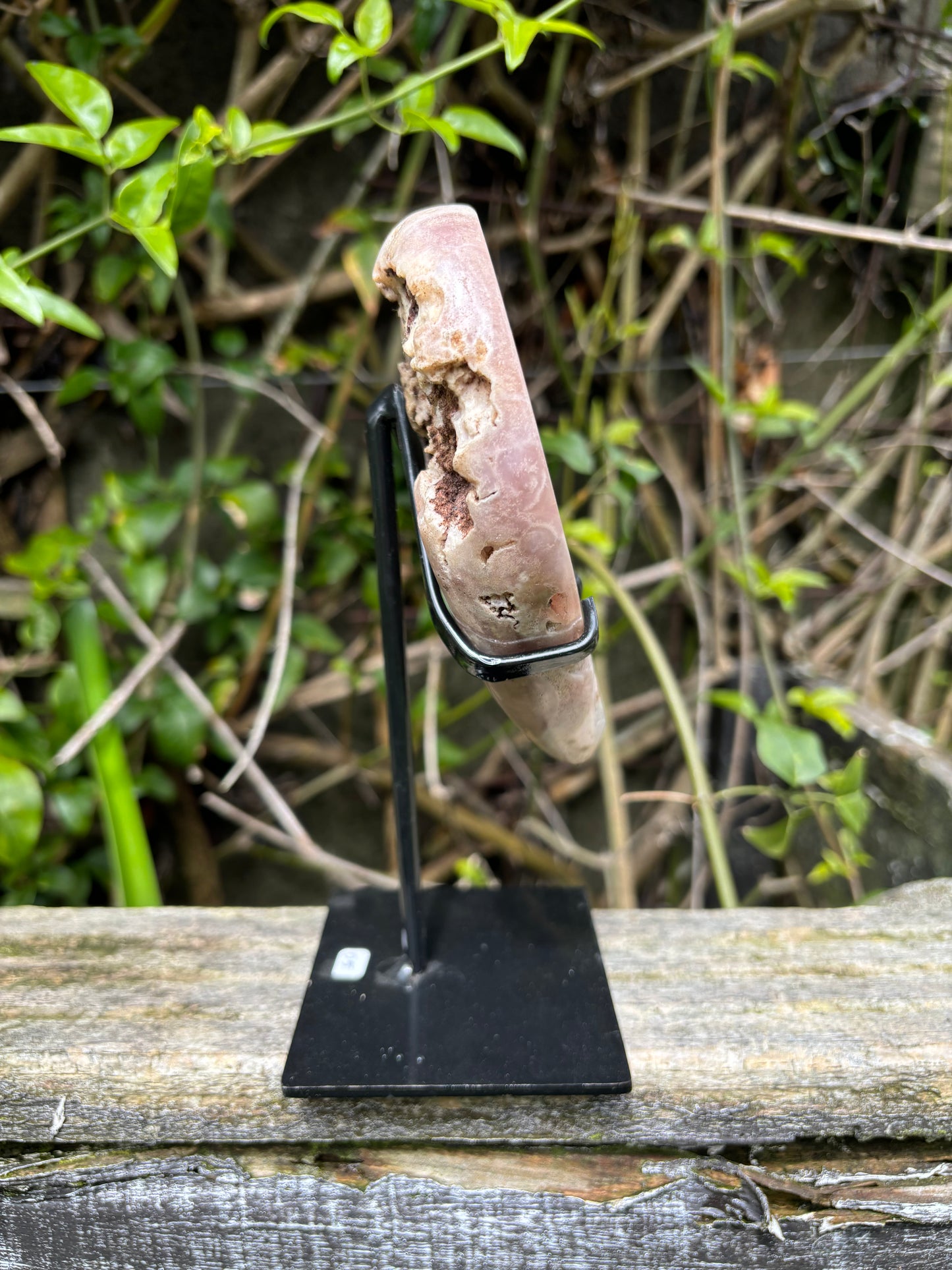 Pink Amethyst Heart on Stand