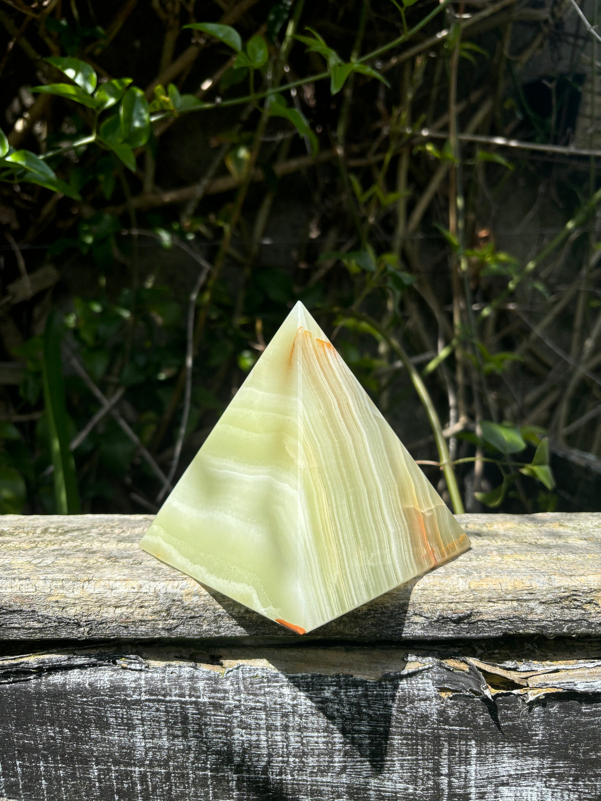 Triangular Pyramid Calcite Banded Calcite Pyramid Large A – Daughters And Co Crystals