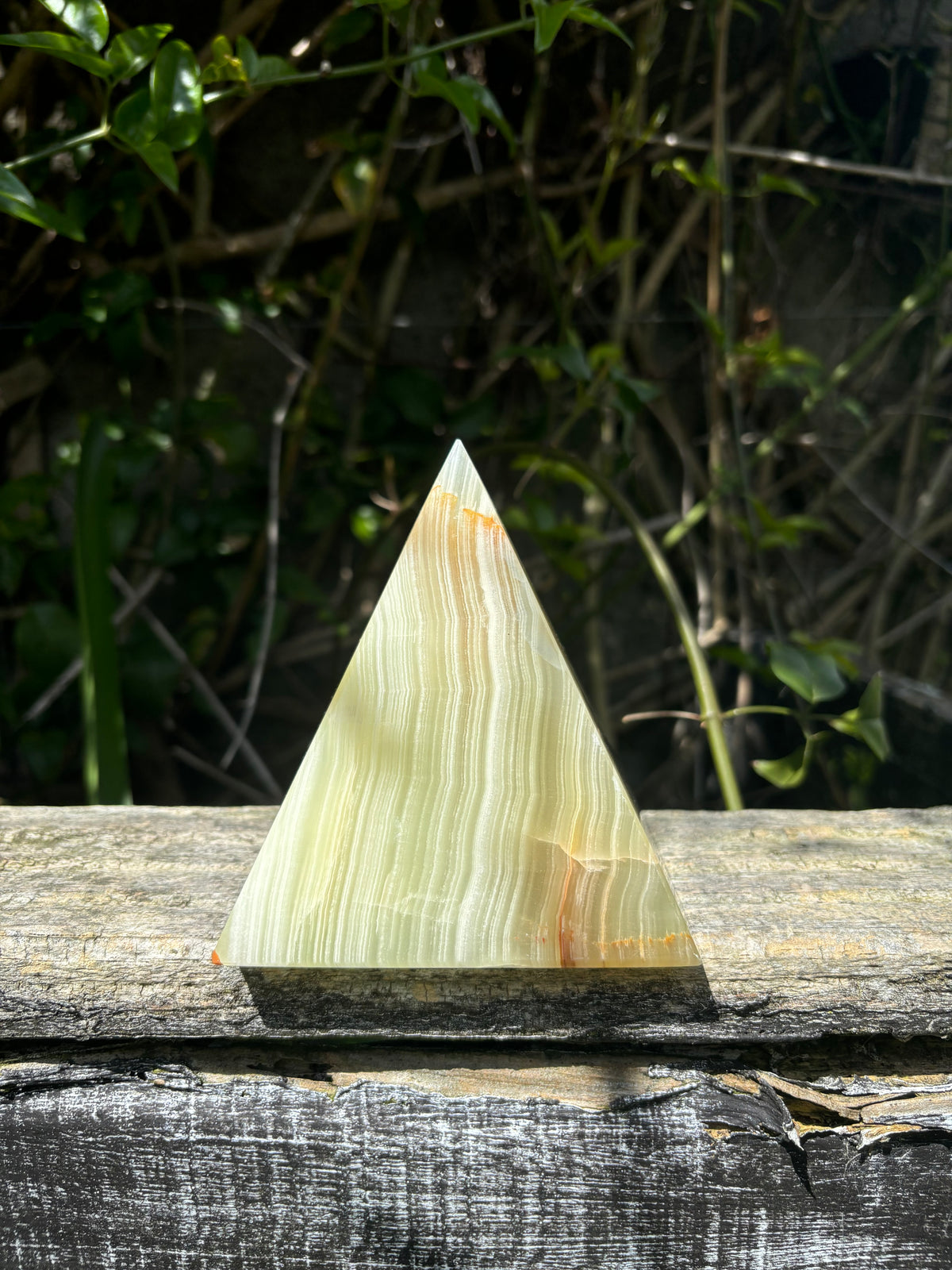 Triangular Pyramid Calcite Banded Calcite Pyramid Large A – Daughters And Co Crystals