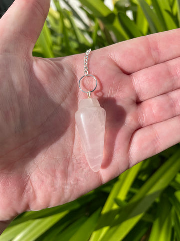 Rose Quartz Cone Pendulum