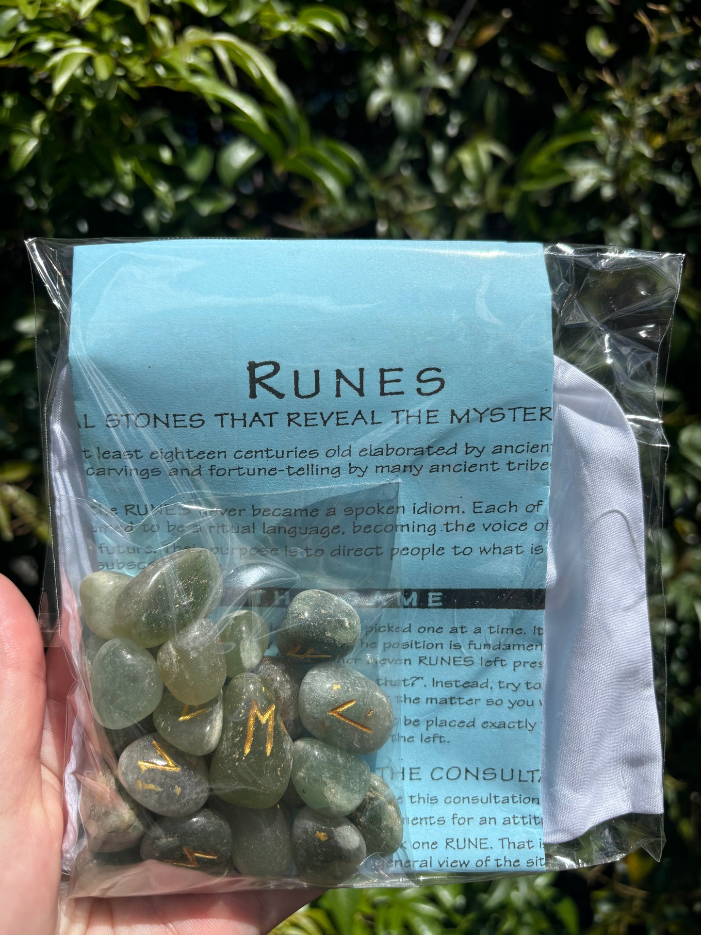 Green Aventurine Runes Set Small