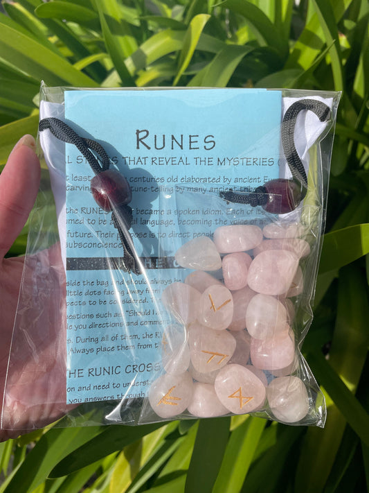 Rose Quartz Runes Set