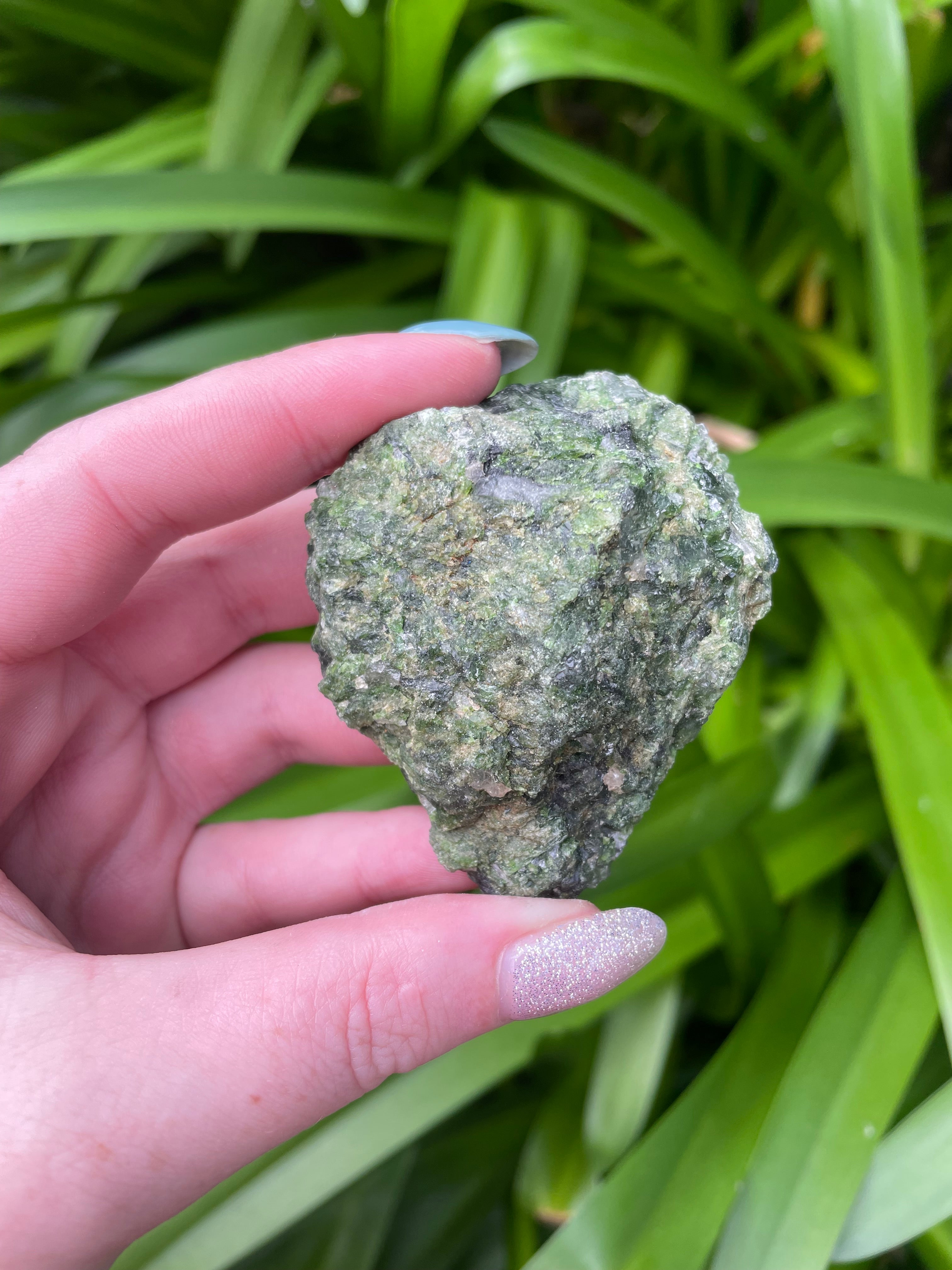 Green Diopside Rough B – Daughters And Co Crystals