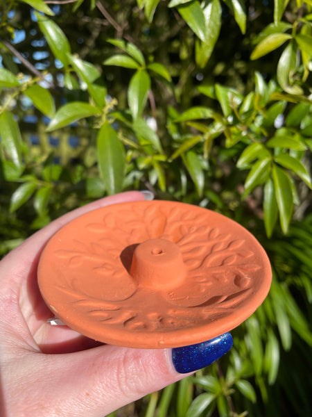 Tree Of Life Terracotta Incense Plate