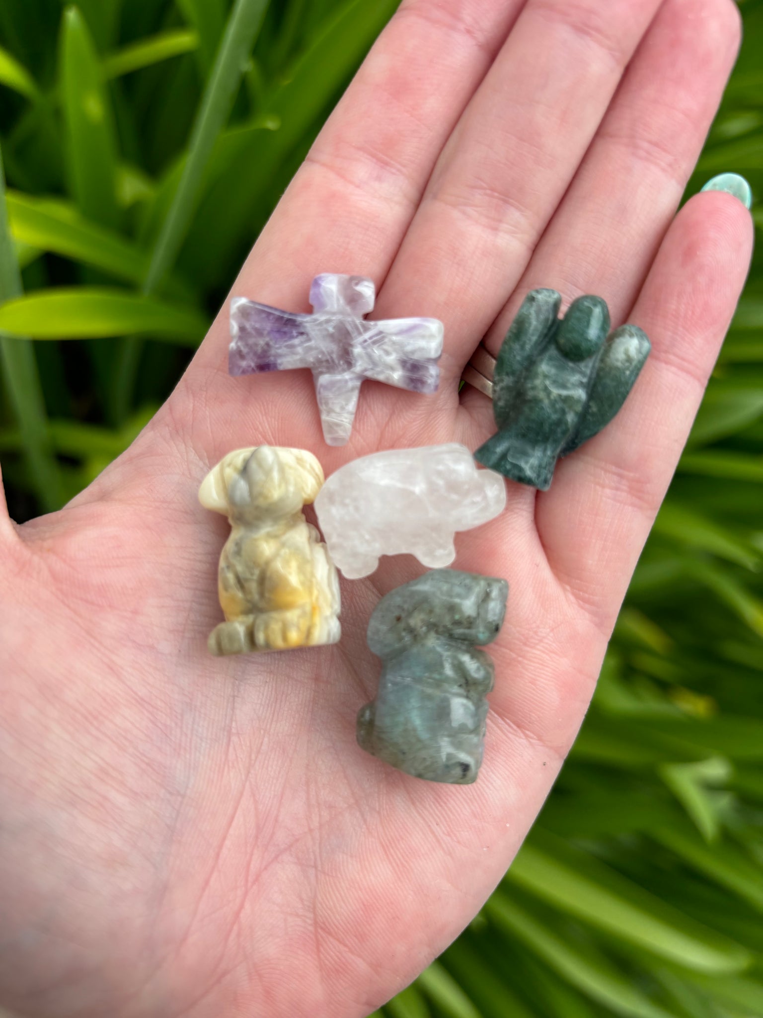 Golden Healer Quartz Palm Stone B