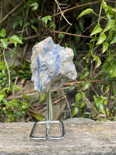 Blue Kyanite & Mica Piece On Stand A