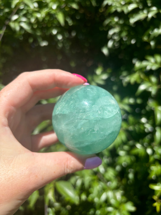 Green Fluorite Sphere D