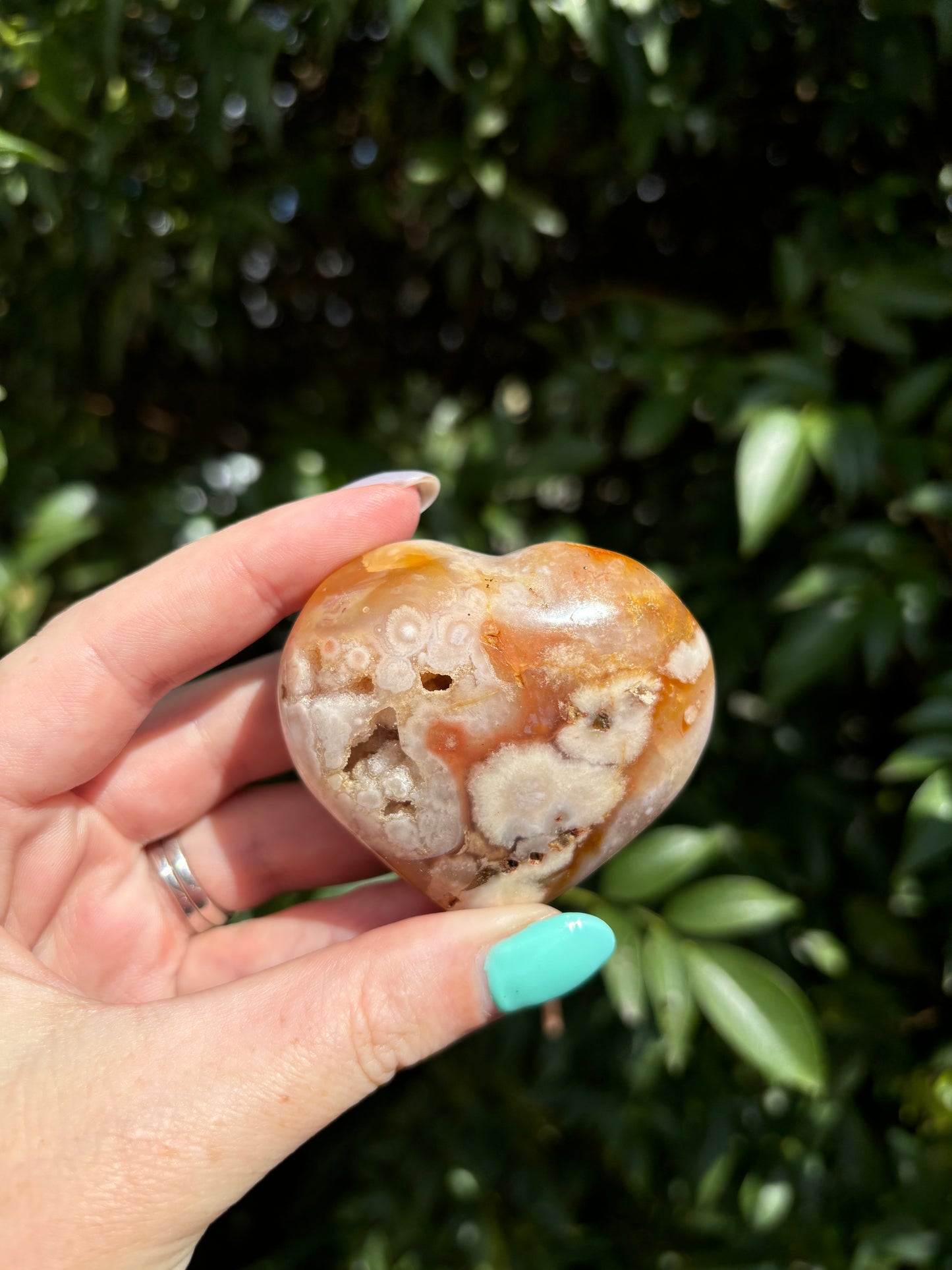 Flower Agate Heart C