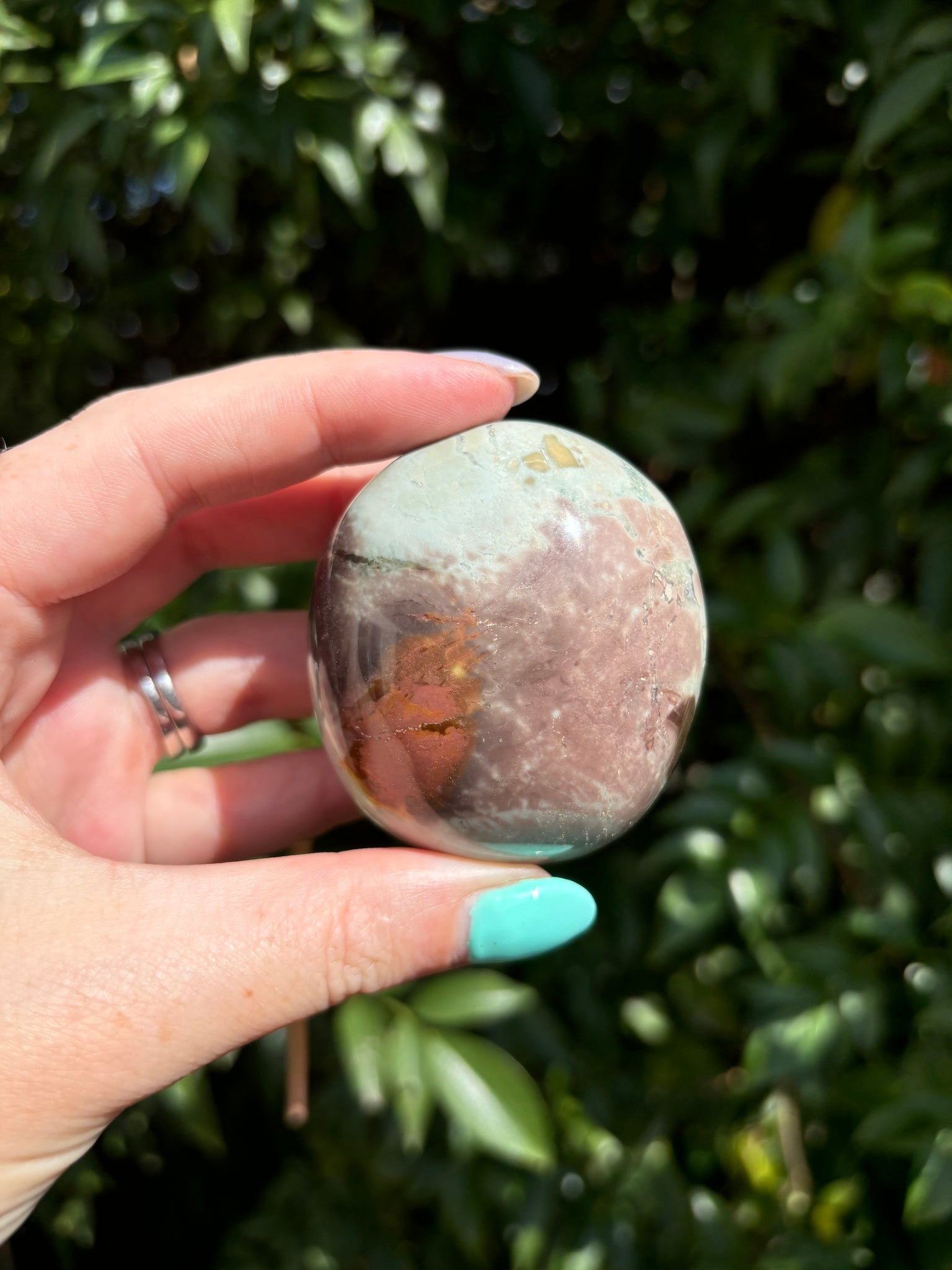 Blue Calcite Heart Large B
