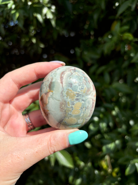 Blue Calcite Heart Large B