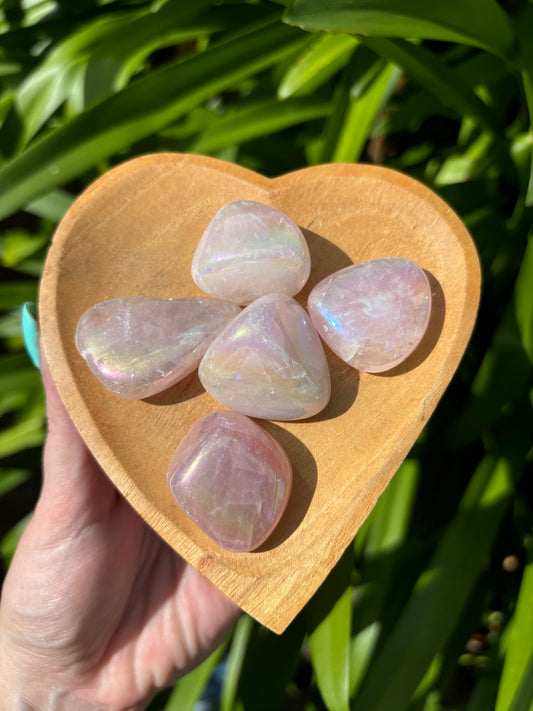 Rose Aura Medium Tumbled Stone