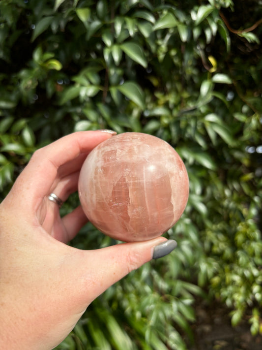 Rose Calcite Large Sphere A
