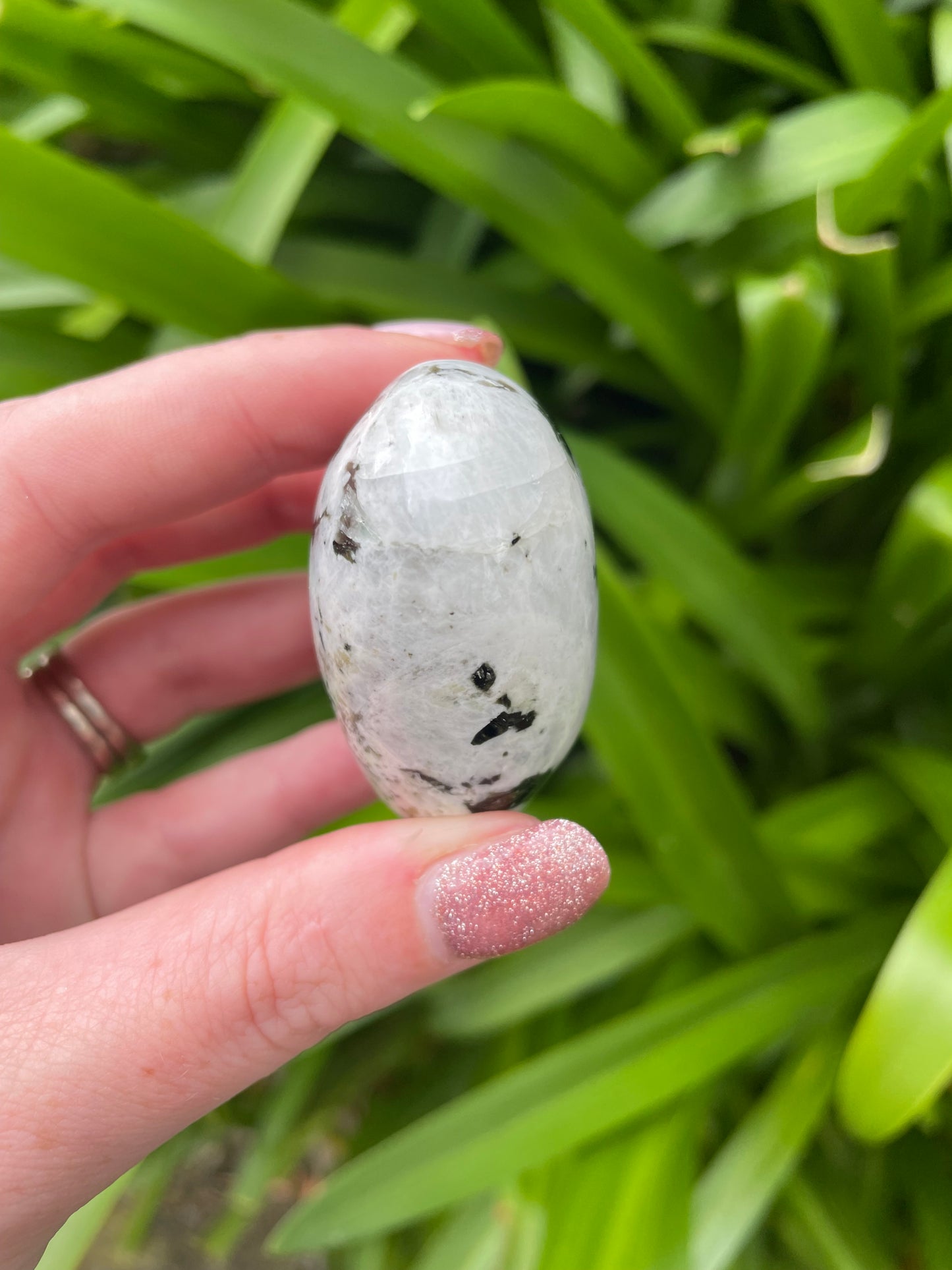 Rainbow Moonstone Heart D