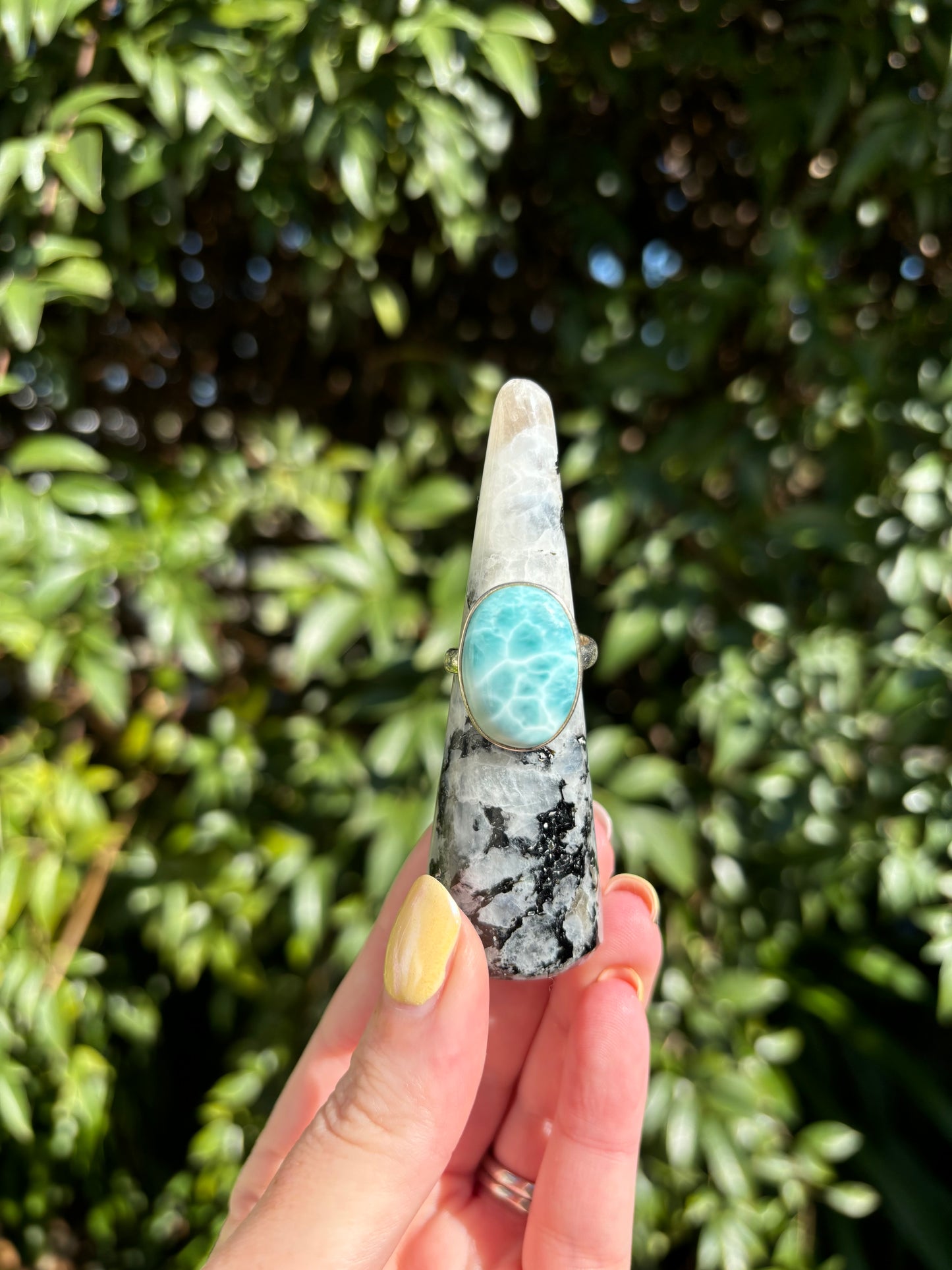 Rainbow Moonstone Ring Holder A