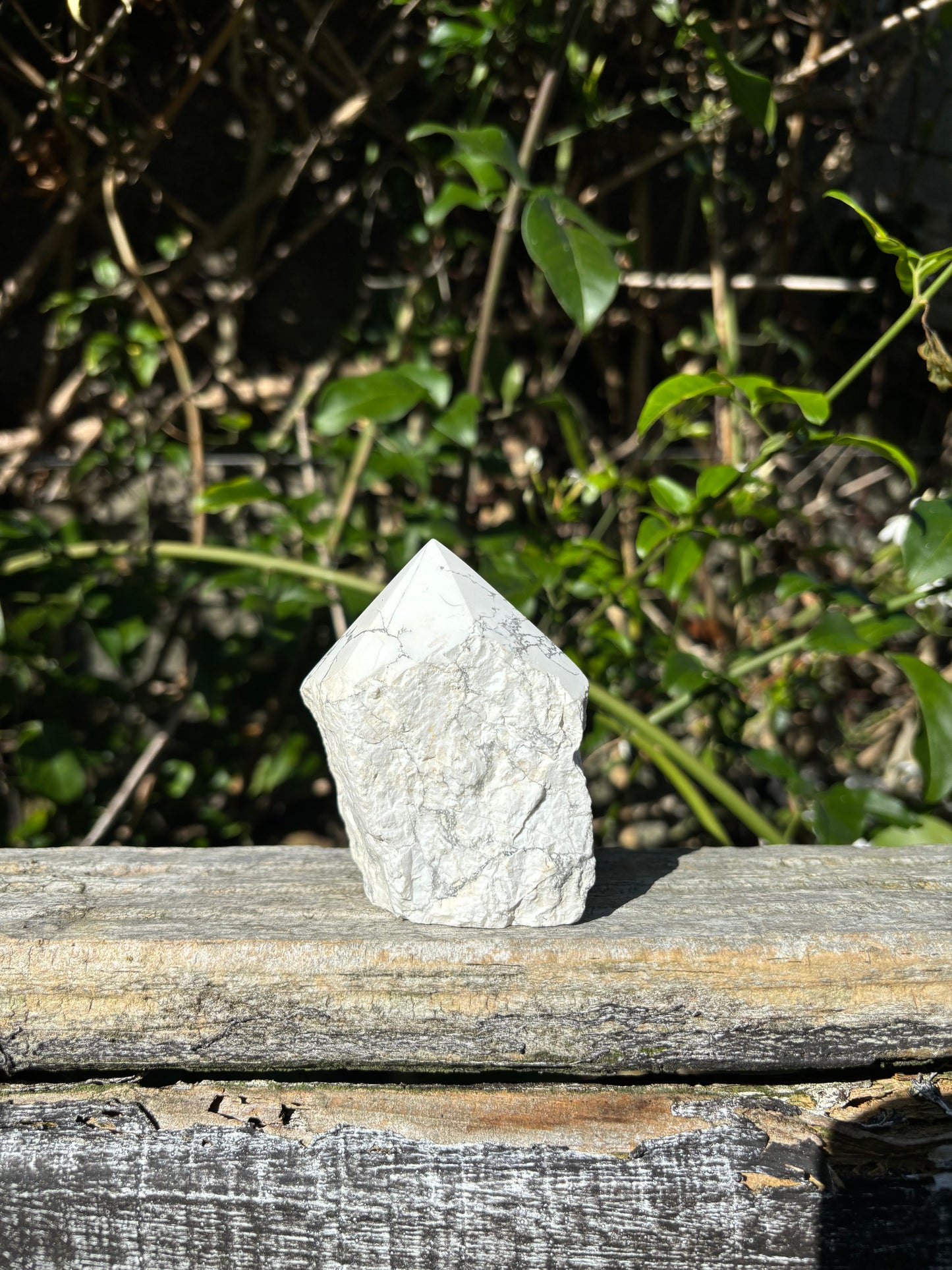 Howlite Semi Polished Point A