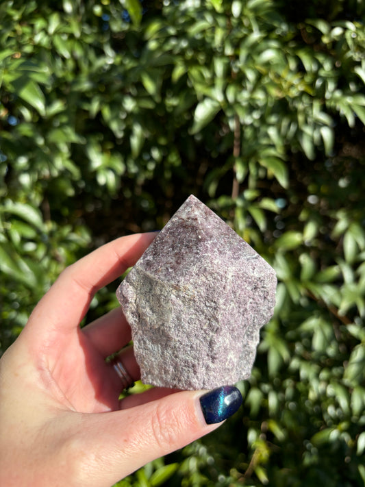 Lepidolite Semi Polished Point D