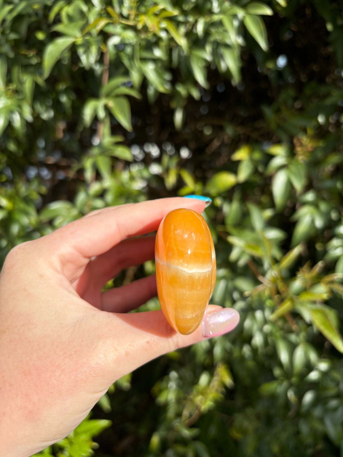 Orange Calcite Double Heart C