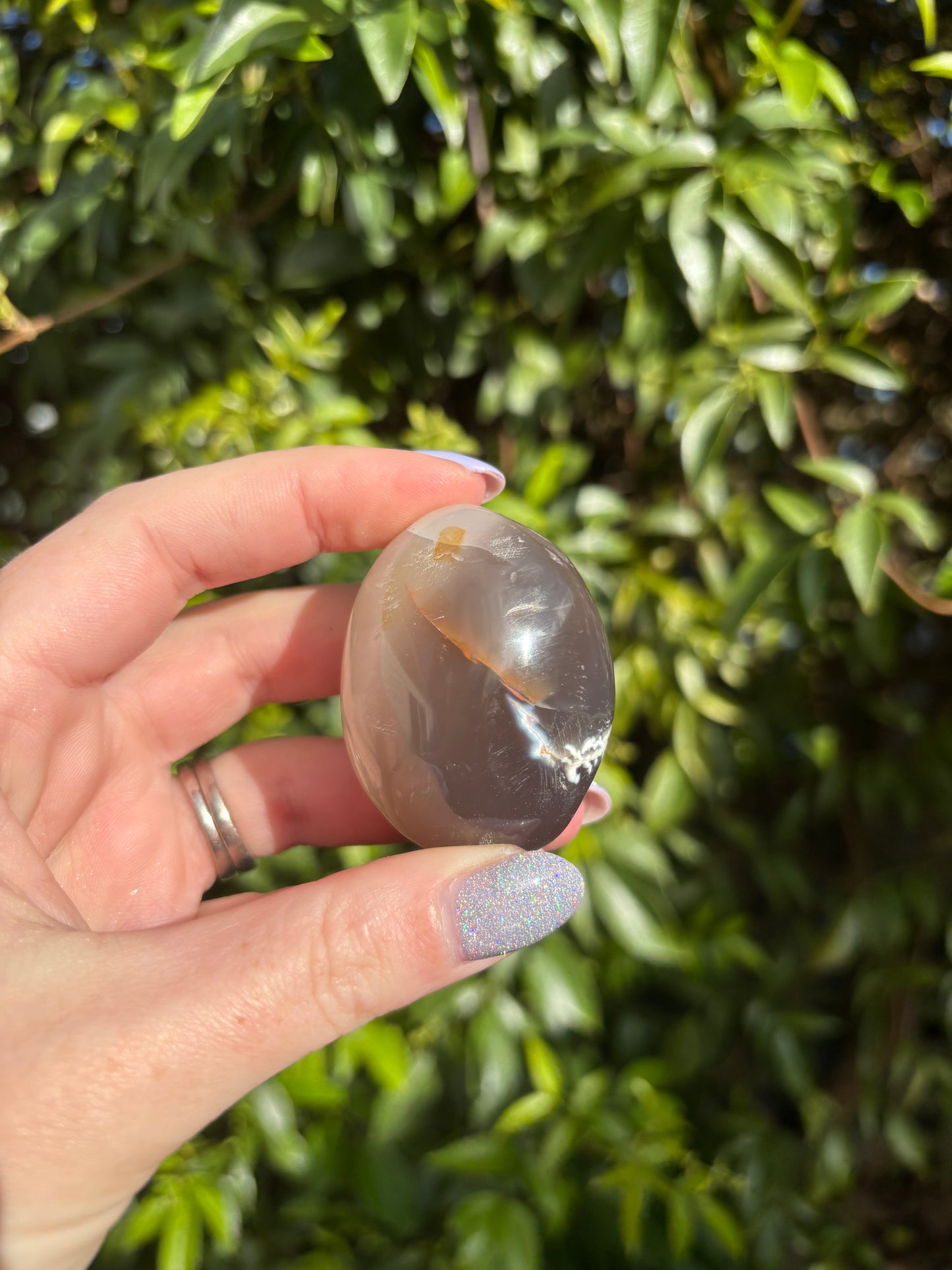 Orca Agate Palm Stone G