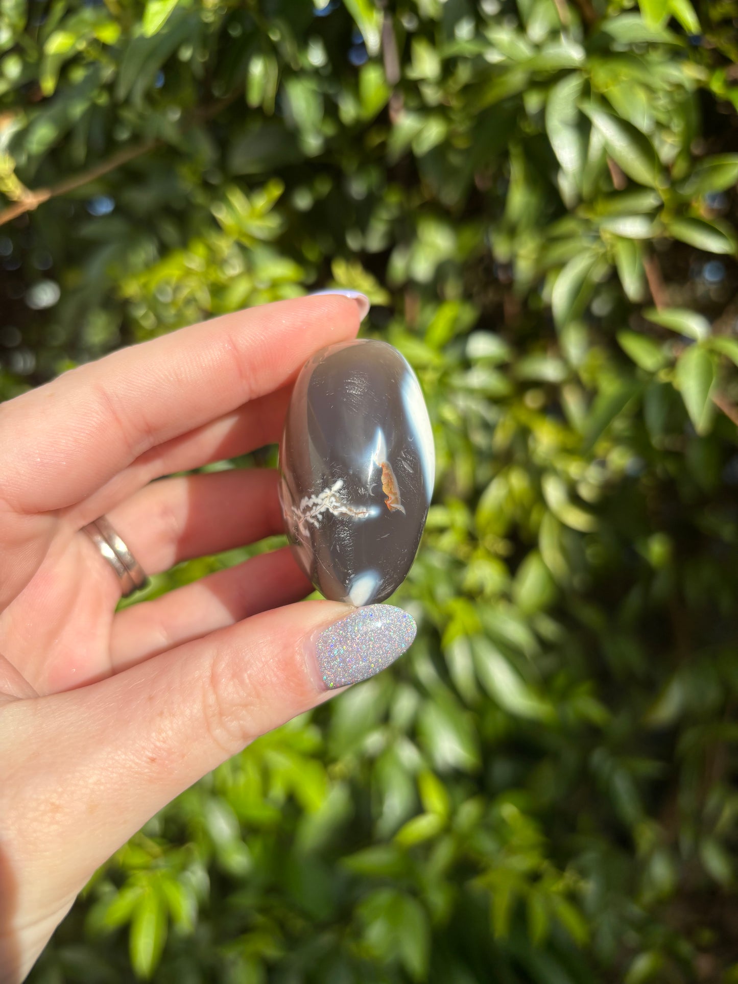Orca Agate Palm Stone G