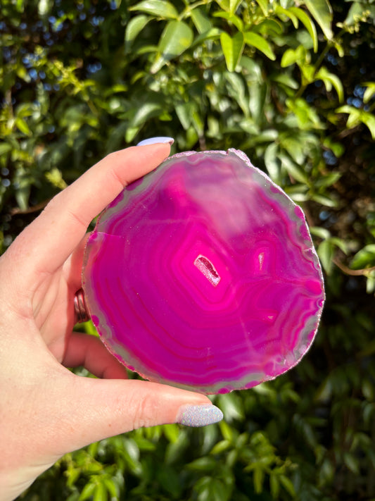 Agate Slice | Medium Pink A