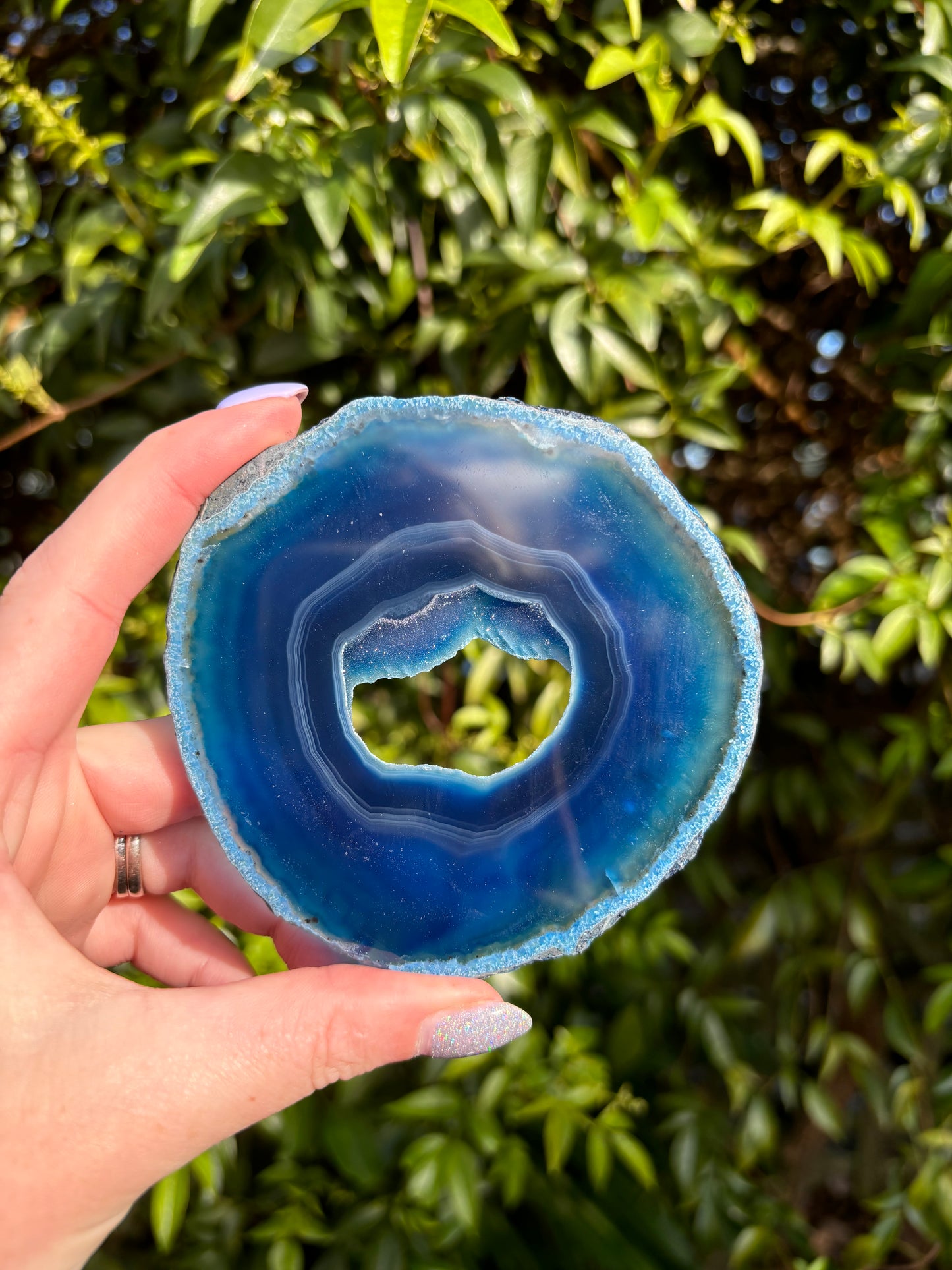 Agate Slice | Medium Blue B