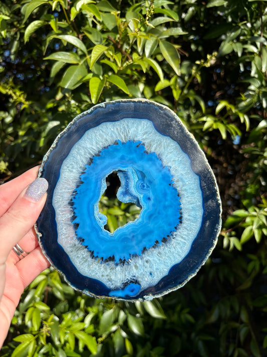 Agate Slice | Large Blue G