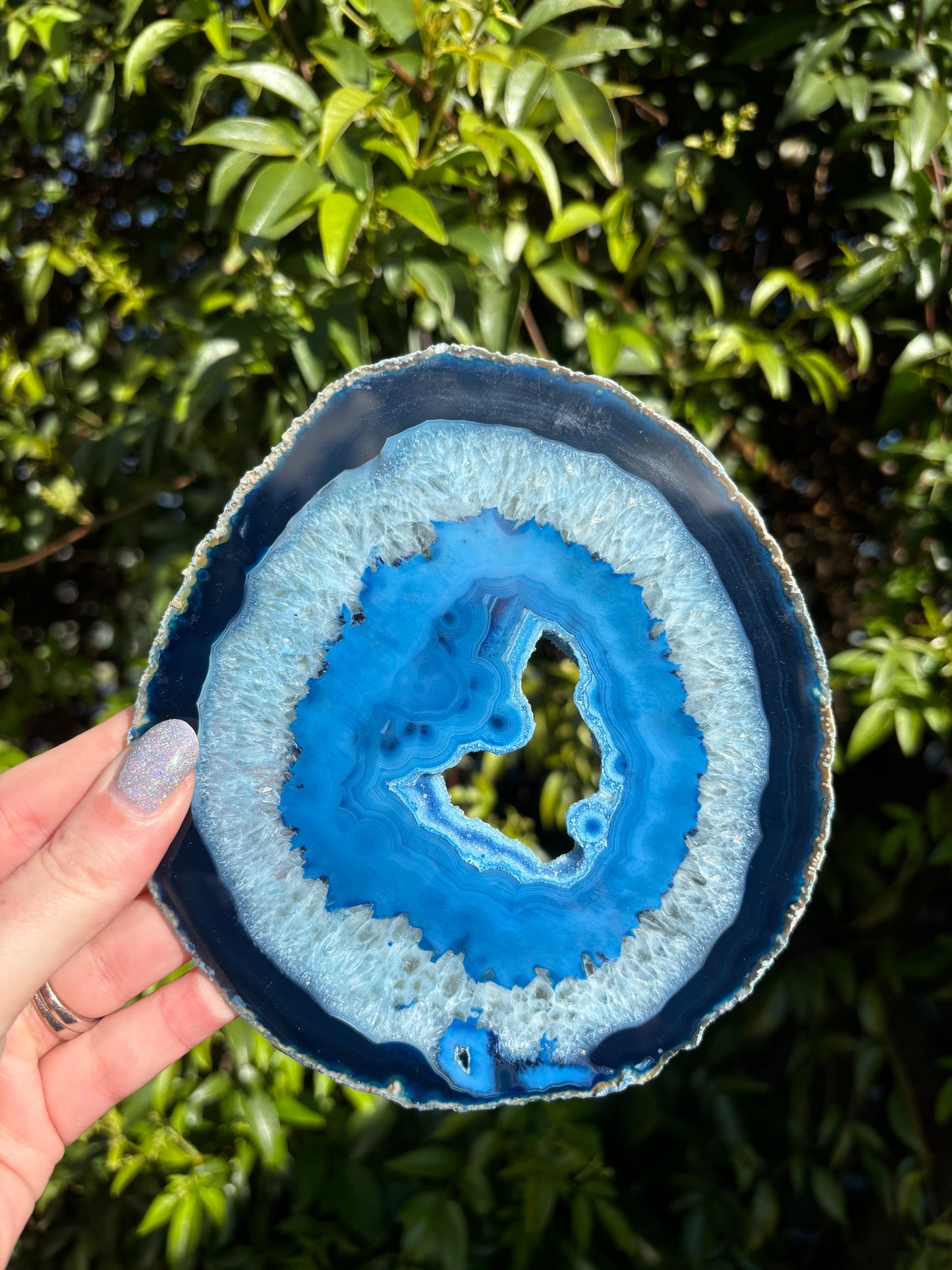 Agate Slice | Large Blue G