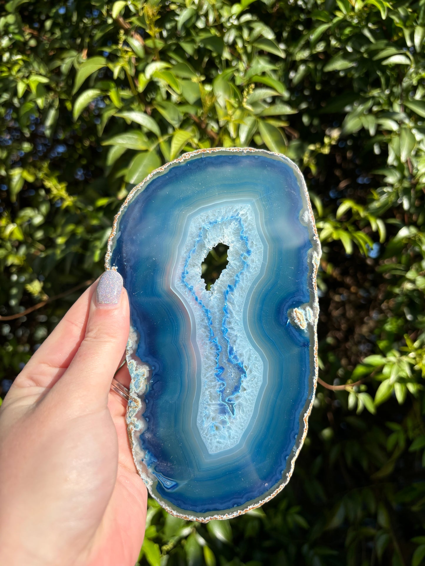 Agate Slice | Large Blue F