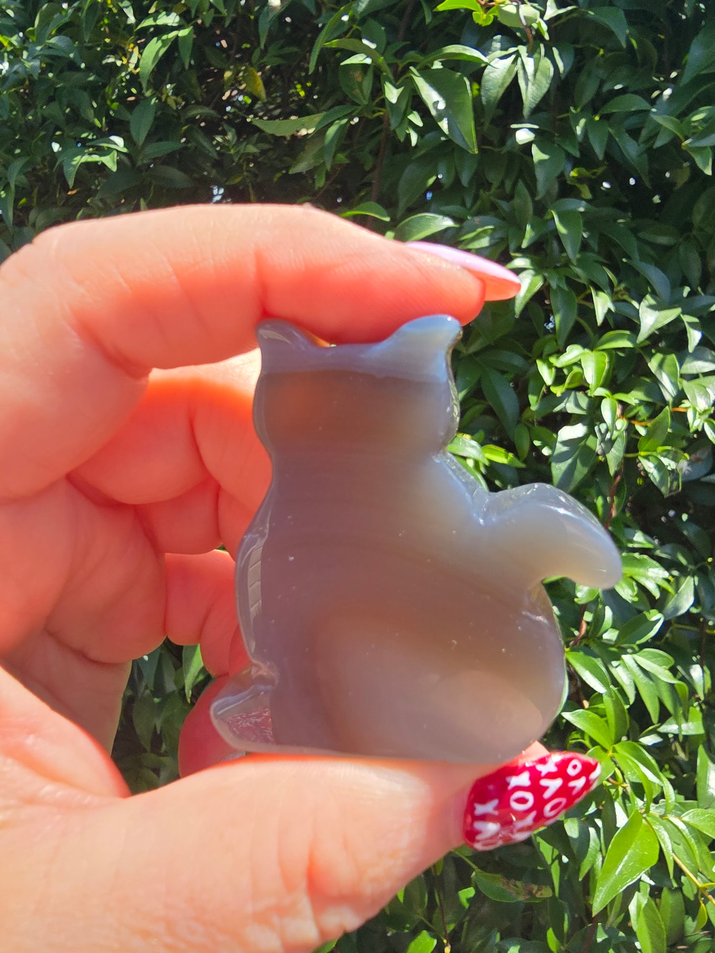 Natural Agate Druzy Small Cat E