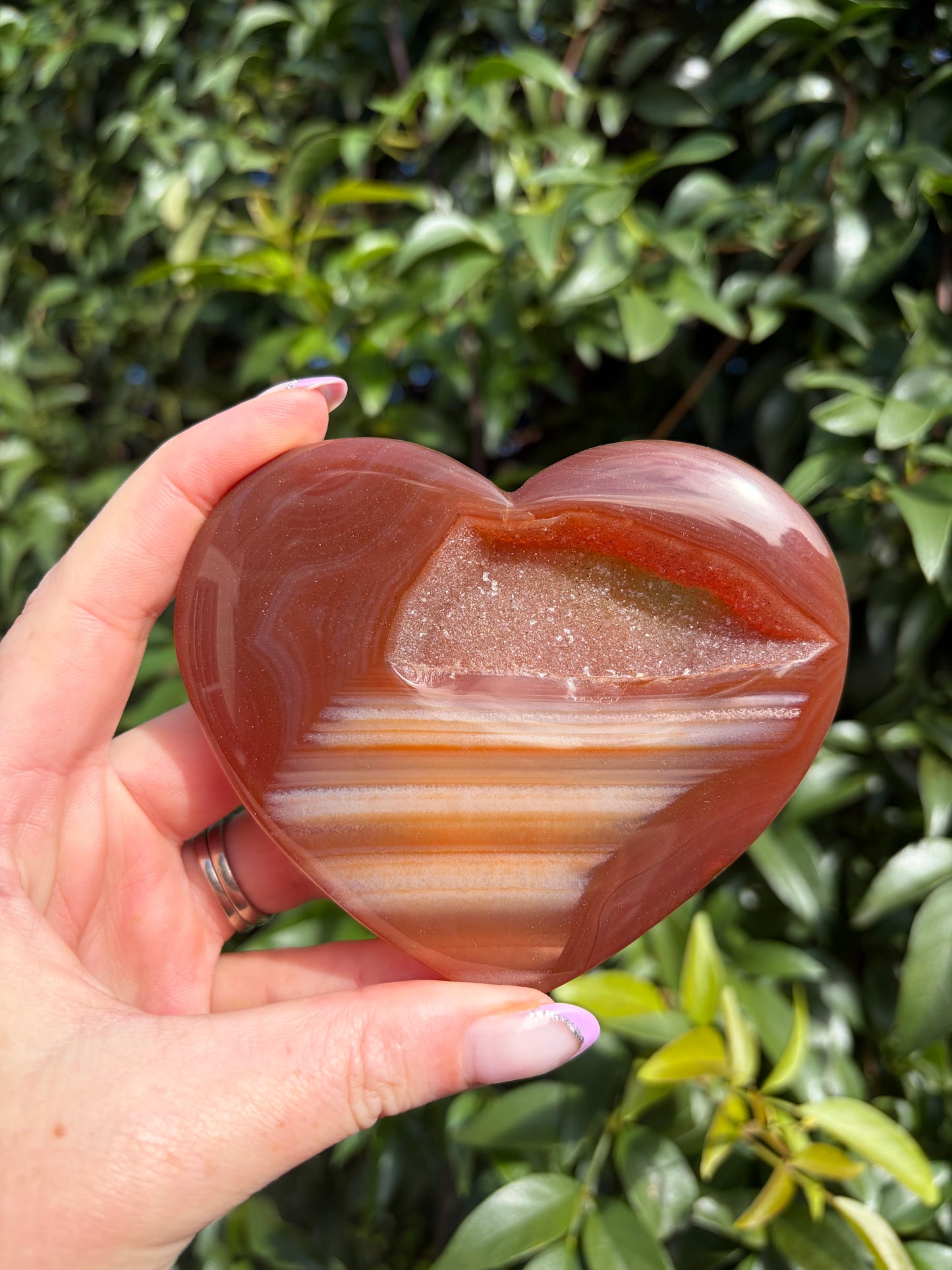 Druzy Agate Large Heart B
